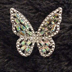 Iridescent butterfly bling ring NEW